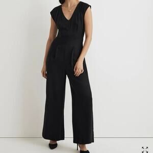 Madewell Seamed Wide-Leg Jumpsuit Black NWT - Size 2